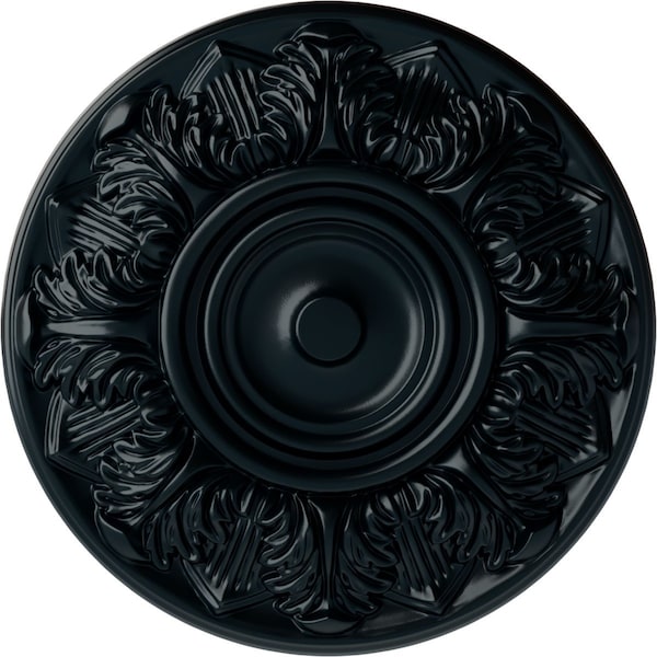 Ekena Millwork Whitman Ceiling Medallion (For Canopies up to 3 3/4"), Hand-Painted Night Shade, 13"OD x 1 3/8"P CM13WHNSF - main
